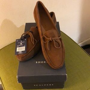 Scalpers Eton Tasseles in Brown Suede
